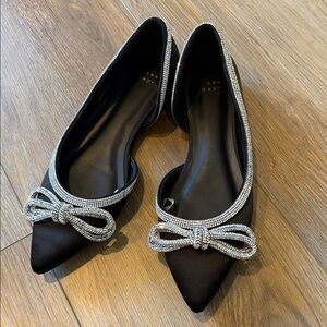a new day Black Loafers with Silver Accents